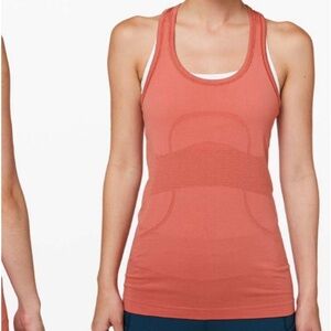 Coral Lululemon Swiftly Tech Tank Top Size 10